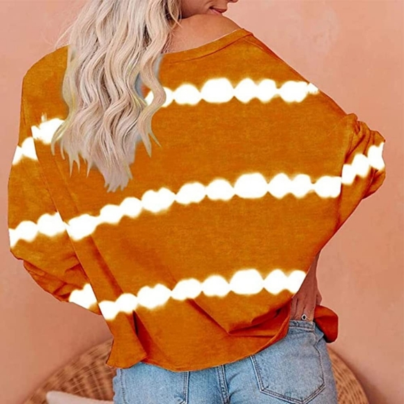 Women's Long Sleeve Fashion Casual Loose Tunic Tops Fall Warm T-shirt - Picture 2 of 5